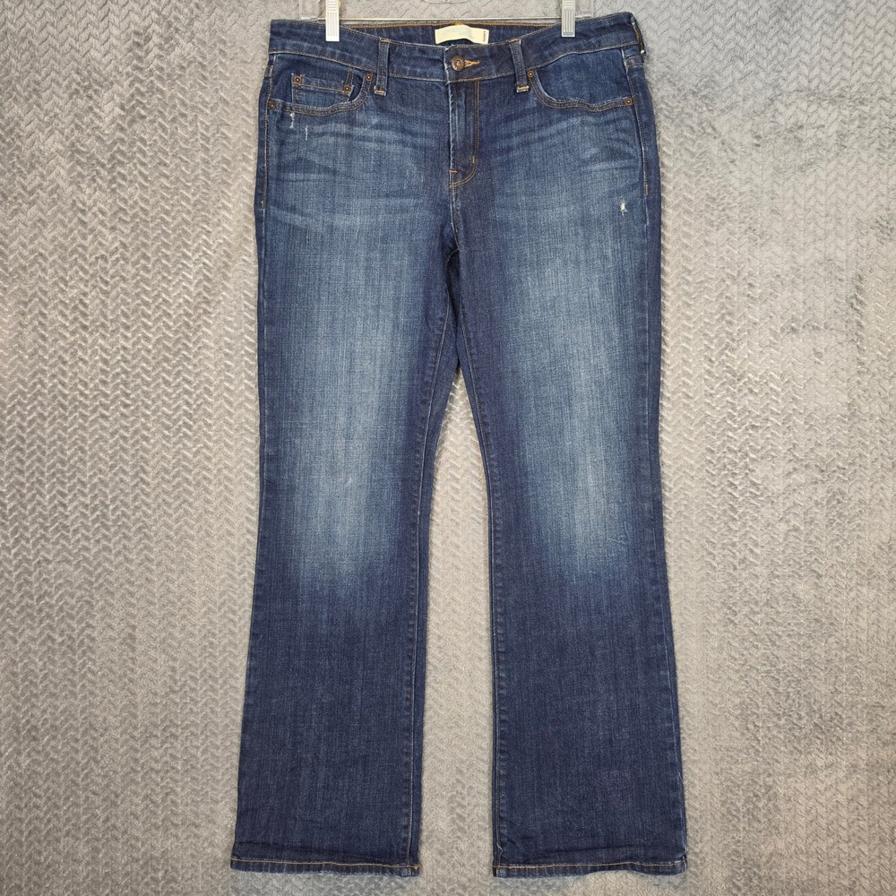 Levis 545 Low Boot Cut Jeans Womens 12M Blue Medium Wash Flap Pocket Denim